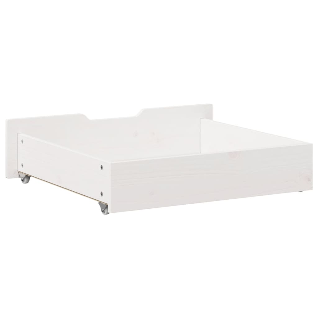 Cassettoni da Letto 2 pz Bianchi 65x55x16 cm in Legno di Pino 850936