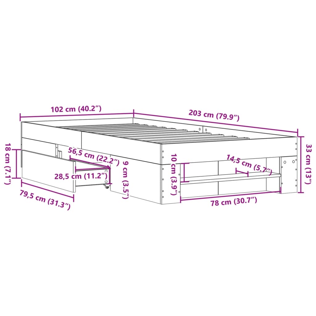 Giroletto Grigio Cemento 100x200 cm in Legno Multistrato 3295488