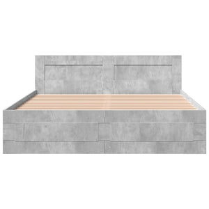 Giroletto Testiera Grigio Cemento 160x200 cm Legno Multistrato 3295551