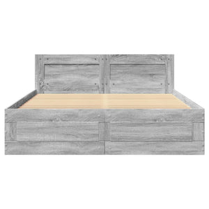 Giroletto Testiera Grigio Sonoma 120x200 cm Legno Multistrato 3295574