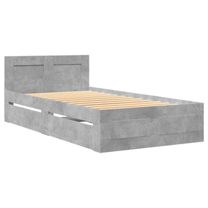 Giroletto Testiera Grigio Cemento 100x200 cm Legno Multistrato 3295579