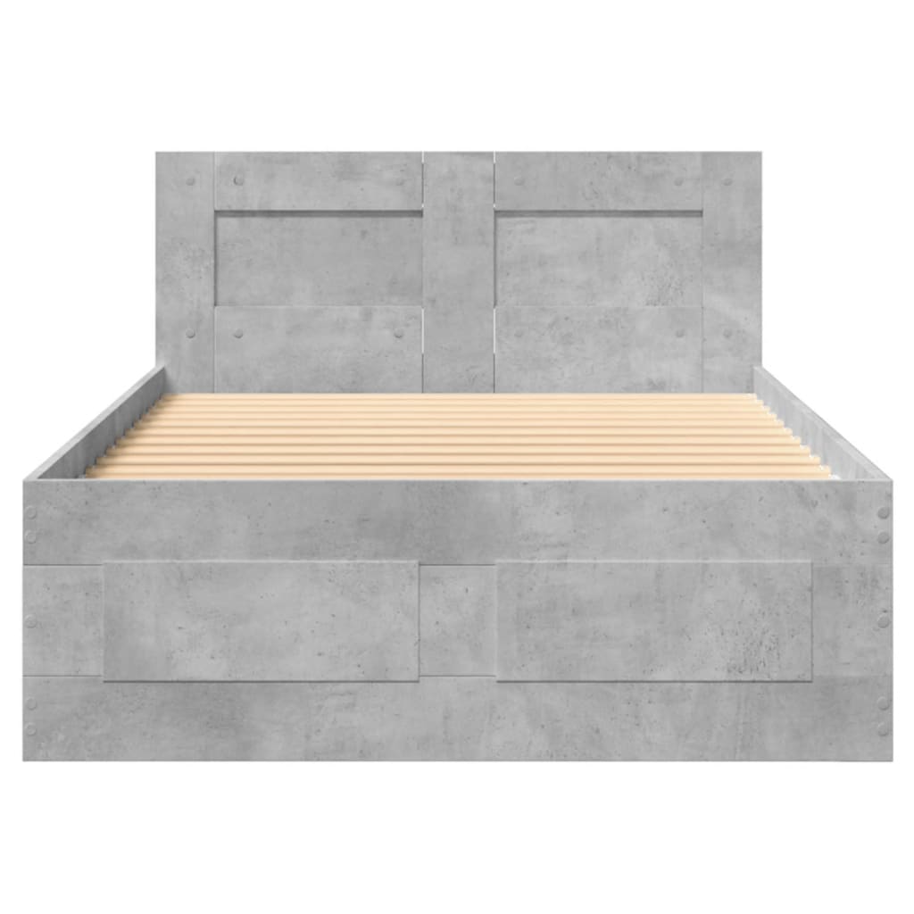 Giroletto Testiera Grigio Cemento 100x200 cm Legno Multistrato 3295579