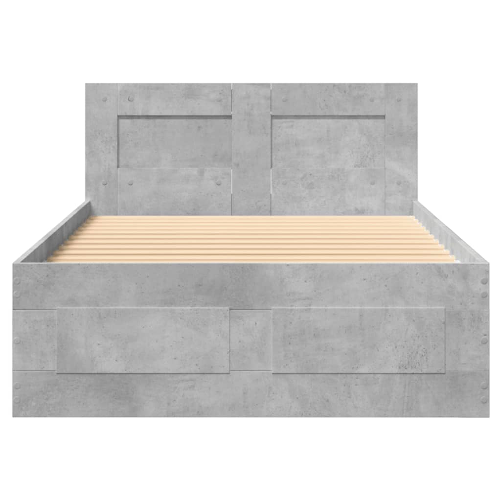 Giroletto Testiera Grigio Cemento 90x200 cm Legno Multistrato 3295586