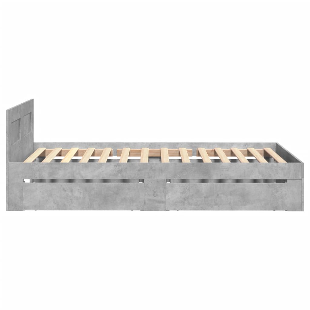 Giroletto Testiera Grigio Cemento 90x200 cm Legno Multistrato 3295586