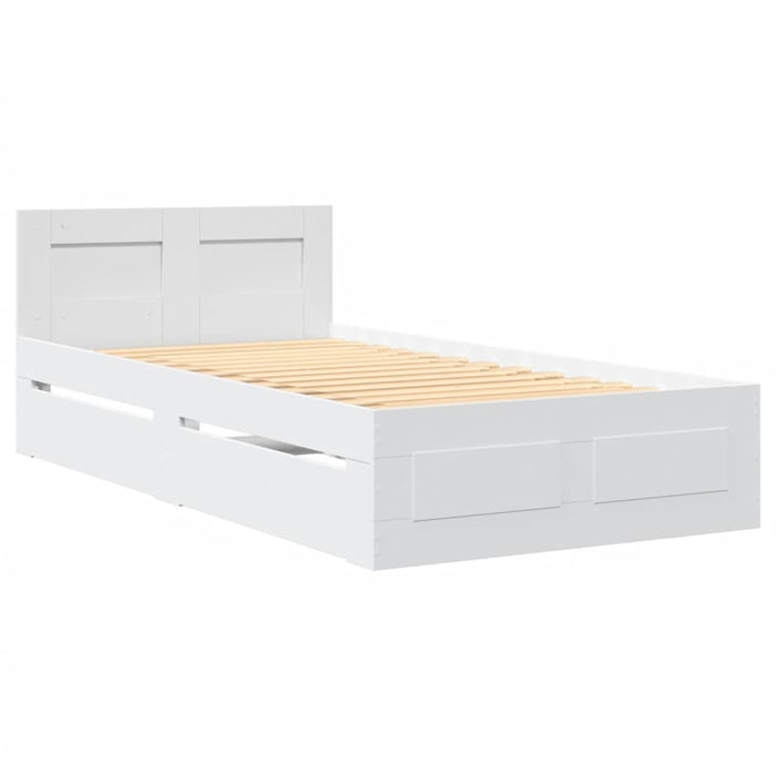 Giroletto con Testiera Bianco 90x190 cm in Legno Multistrato 3295611