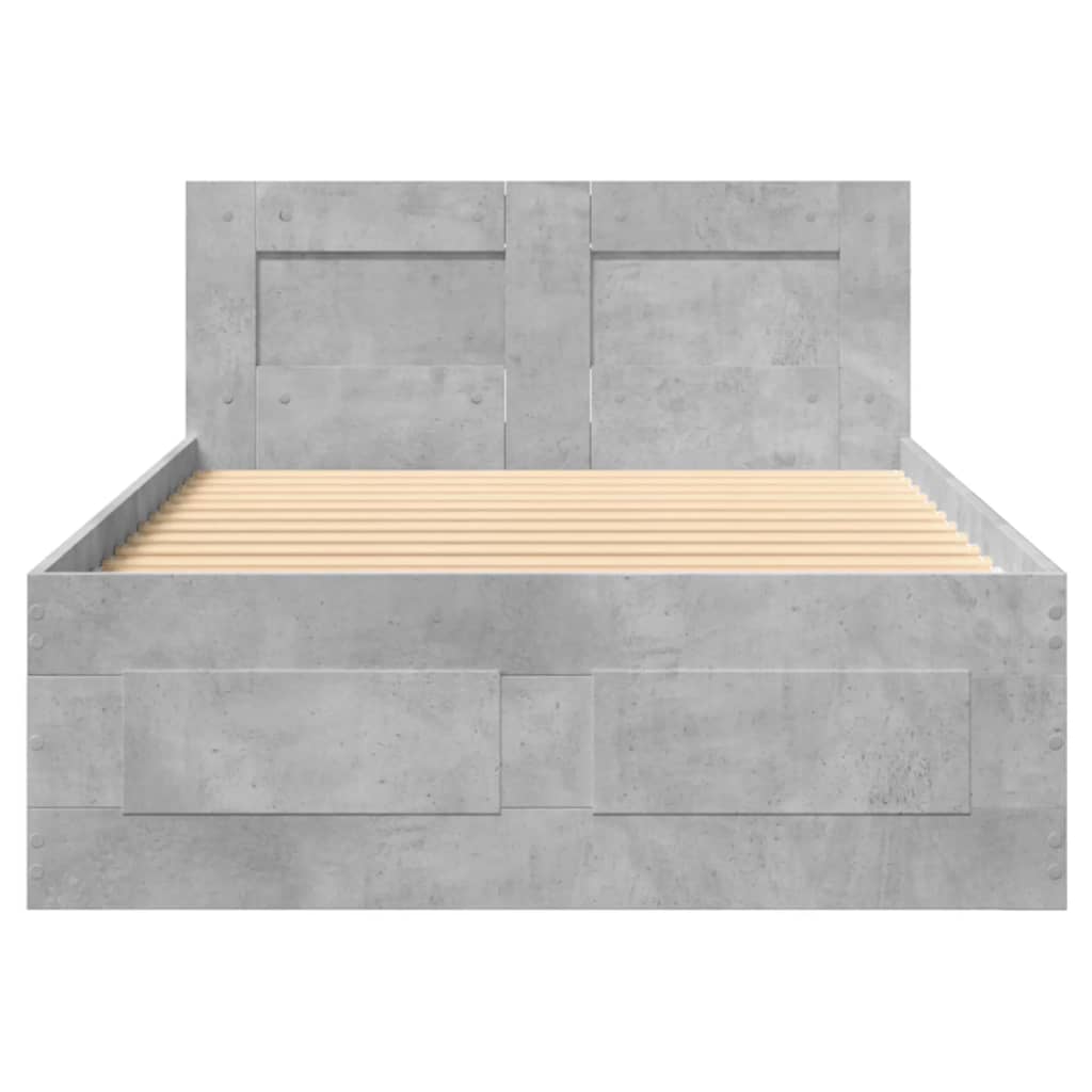 Giroletto e Testiera Grigio Cemento 90x190 cm Legno Multistrato 3295614