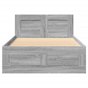 Giroletto con Testiera Grigio Sonoma 90x190cm Legno Multistrato 3295616