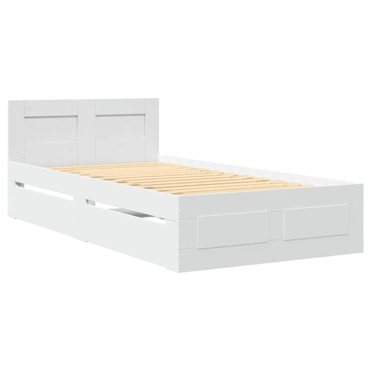 Giroletto con Testiera Bianco 75x190 cm in Legno Multistrato 3295618