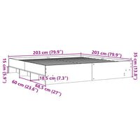 Giroletto Grigio Sonoma 200x200 cm in Legno Multistrato 3295630