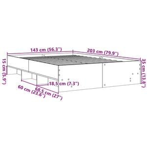 Giroletto Grigio Sonoma 140x200 cm in Legno Multistrato 3295658