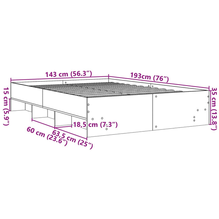 Giroletto Bianco 140x190 cm in Legno Multistrato 3295681