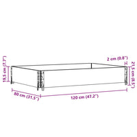 Paretale per Pallet Nero 120x80 cm in Legno Massello di Pino 4010272