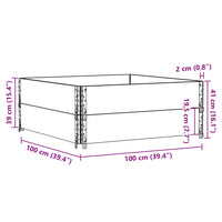 Paretali per Pallet 2 pz Neri 100x100cm Legno Massello di Pino 4010290