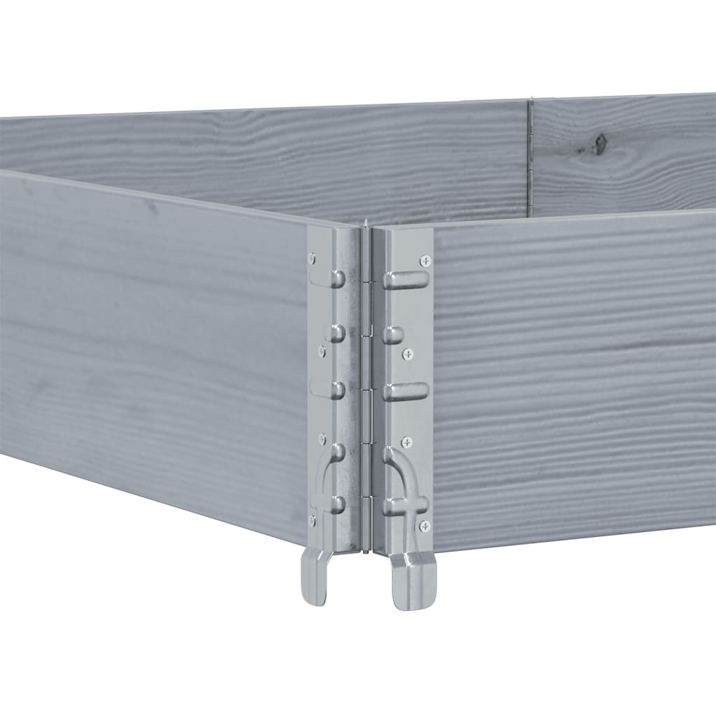 Paretale per Pallet Grigio 150x50 cm in Legno Massello di Pino 4010295