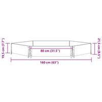 Fioriera Rialzata Esagonale Marrone 160x160 cm Legno di Pino 4010320