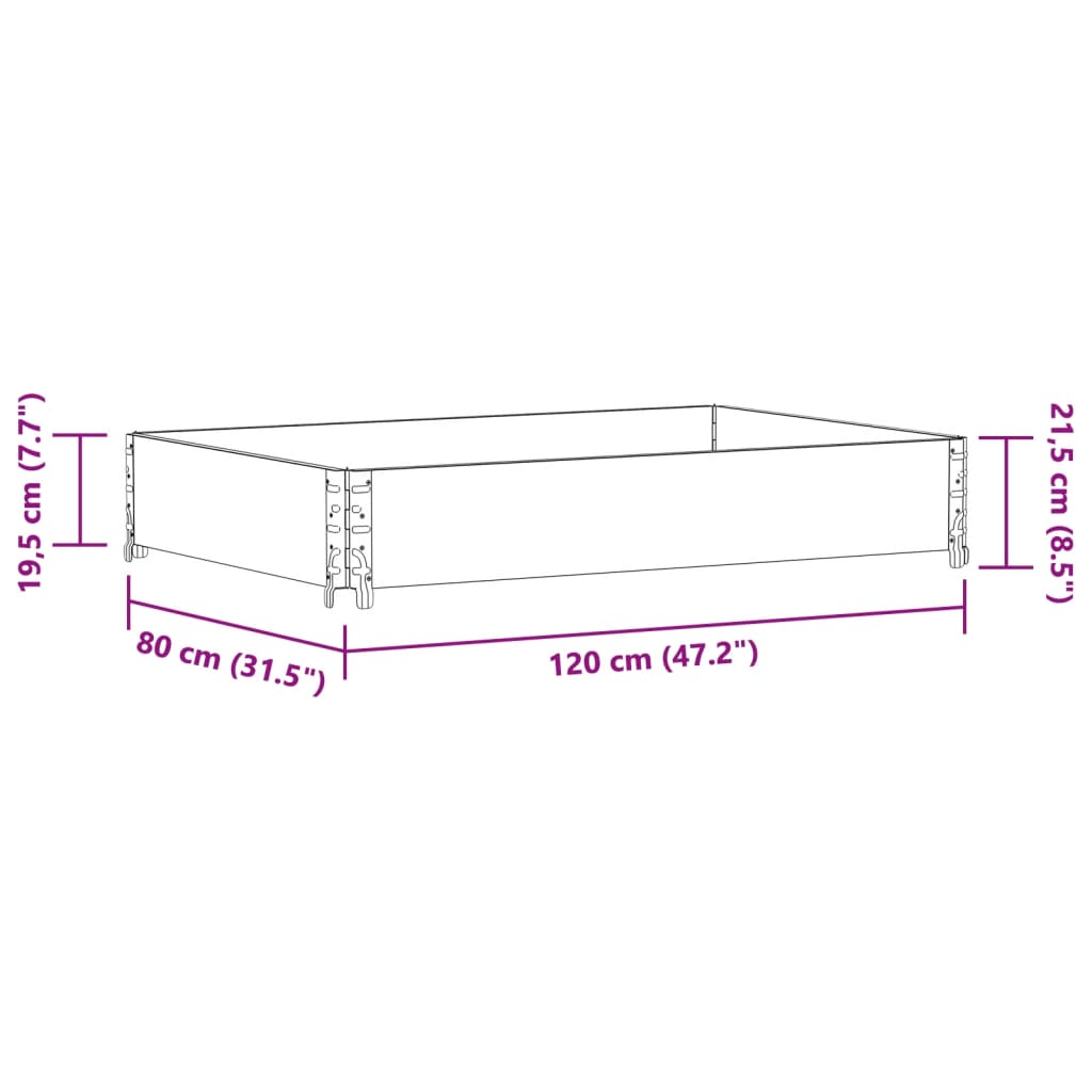 Poggiapiedi da Giardino Marrone 120x80cm Legno Massello di Pino 3295846