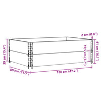 Fioriera da Giardino Marrone 120x80 cm Legno Massello di Pino 3295847