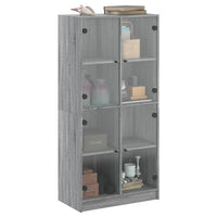 Credenza con Ante Grigio Sonoma 68x37x142 cm Legno Multistrato 3295862