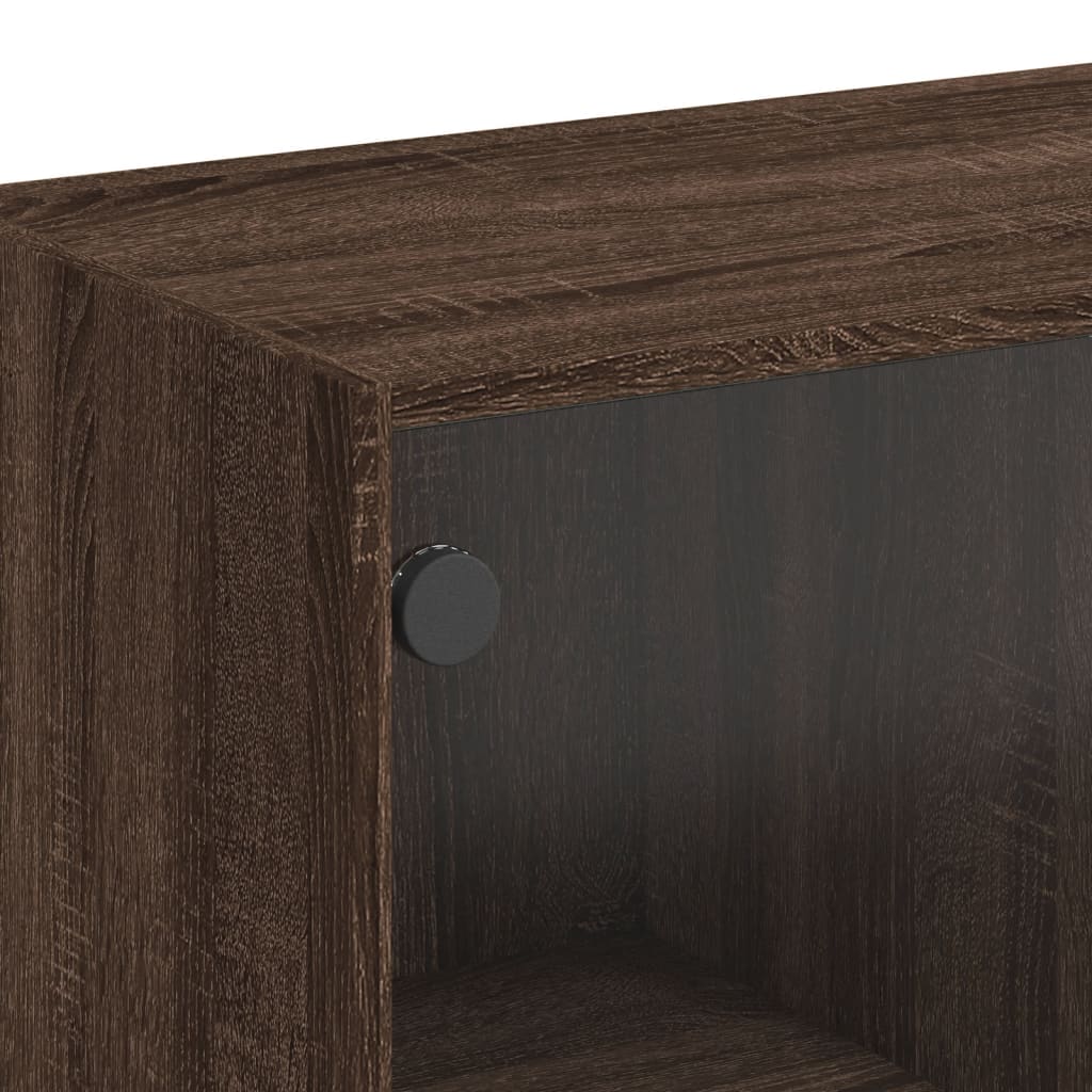 Credenza con Ante Rovere Marrone 68x37x142 cm Legno Multistrato 3295863