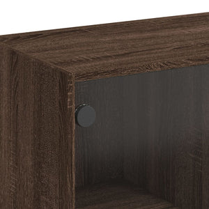 Credenza con Ante Rovere Marrone 68x37x142 cm Legno Multistrato 3295870