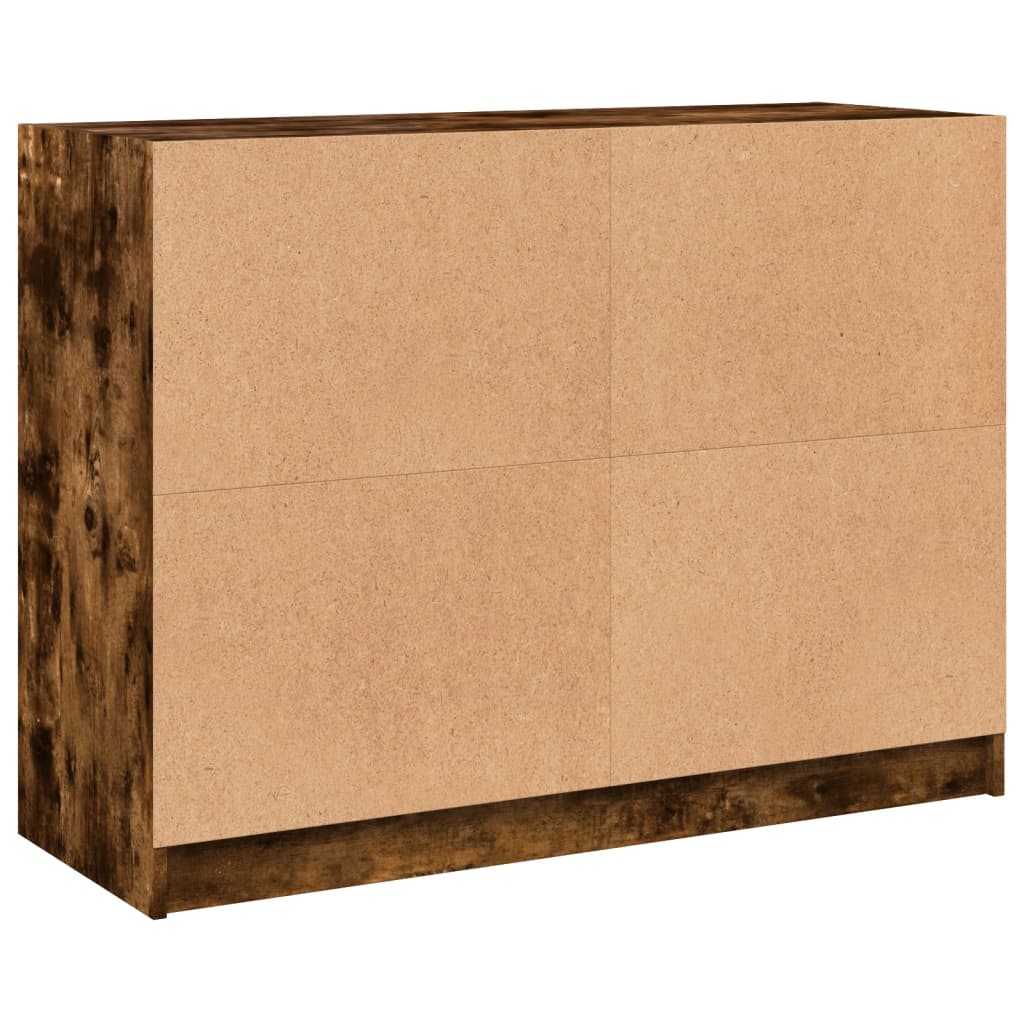 Credenza Rovere Fumo 102x37x75,5 cm in Legno Multistrato 3295875