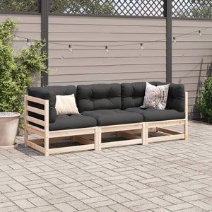 Set Divani da Giardino 3 pz in Legno Massello di Pino 3299264