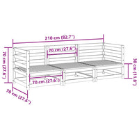 Set Divani da Giardino 3 pz in Legno Massello di Pino 3299264