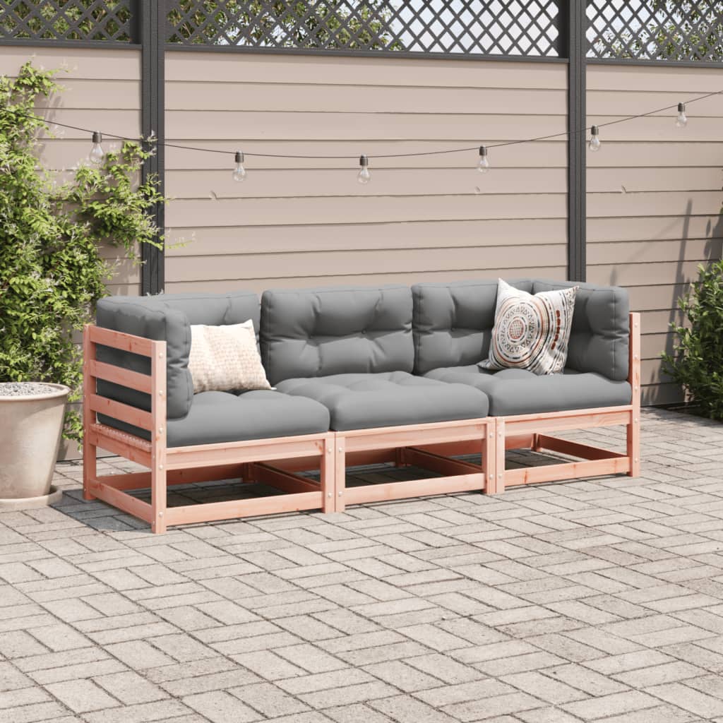 Set Divani da Giardino 3 pz in Legno Massello Abete Douglas 3299266