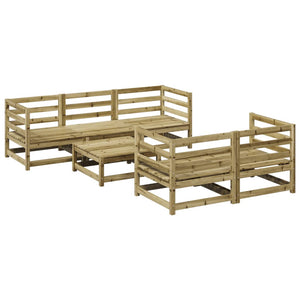 Set Divani da Giardino 6 pz in Legno Impregnato di Pino 3299289