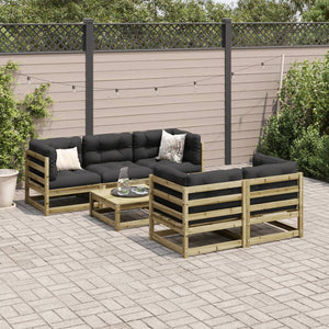 Set Divani da Giardino 6 pz in Legno Impregnato di Pino 3299289