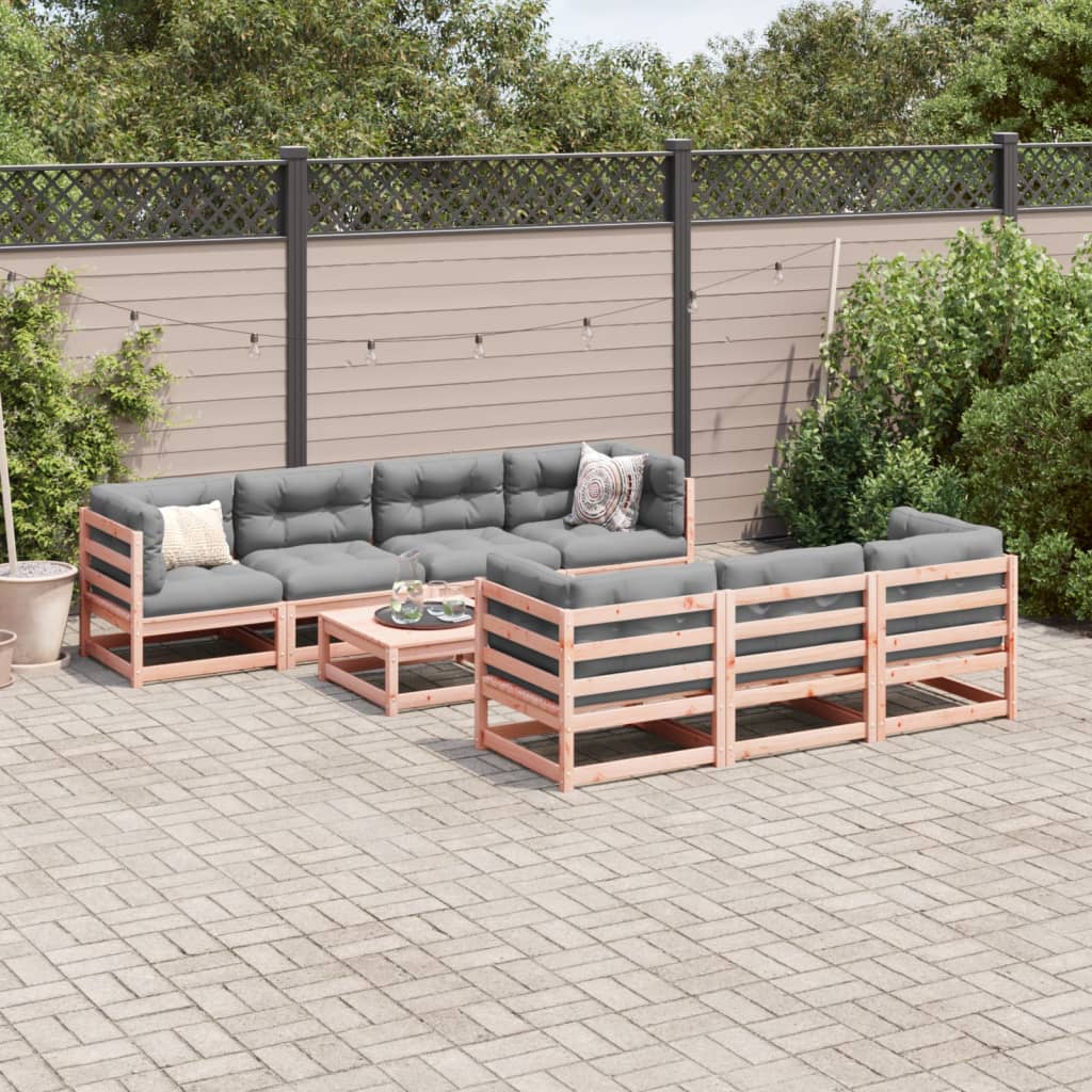 Set Divani da Giardino 8 pz in Legno Massello Abete Douglas 3299321