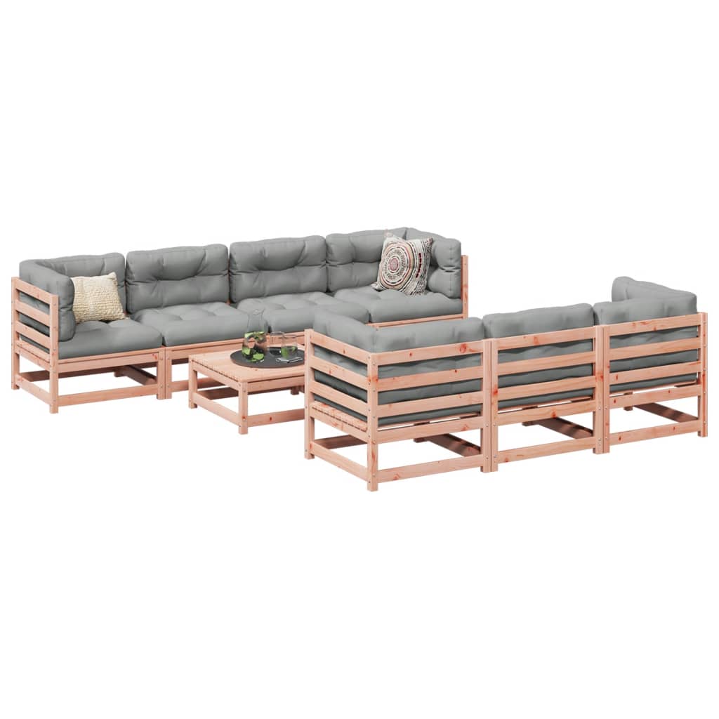 Set Divani da Giardino 8 pz in Legno Massello Abete Douglas 3299321