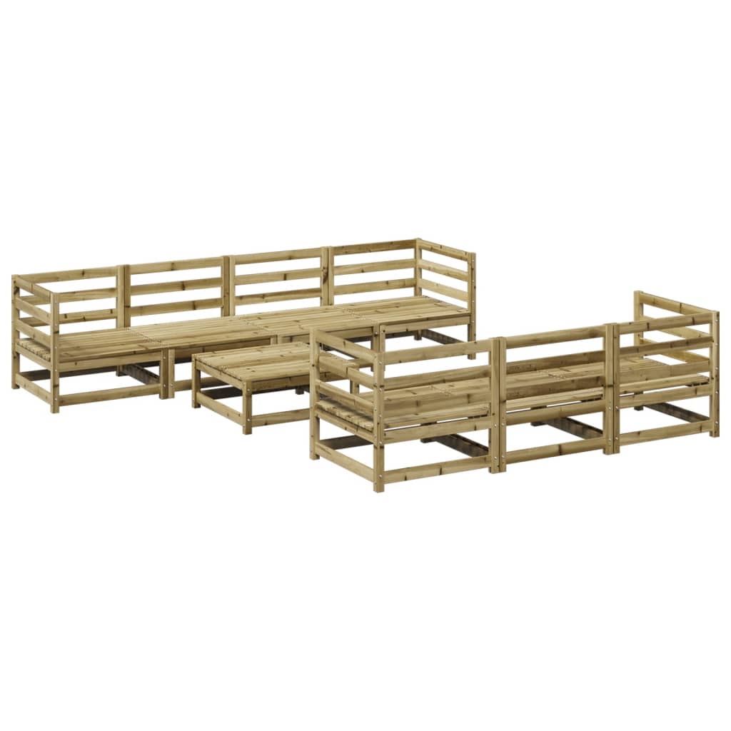 Set Divani da Giardino 8 pz in Legno Impregnato di Pino 3299322