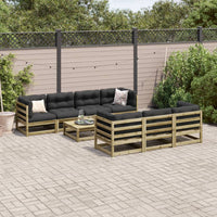 Set Divani da Giardino 8 pz in Legno Impregnato di Pino 3299322