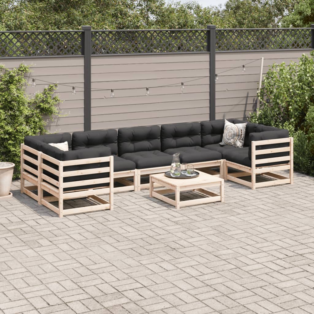 Set Divani da Giardino 8 pz in Legno Massello di Pino 3299331