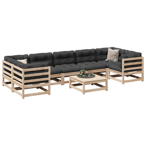 Set Divani da Giardino 8 pz in Legno Massello di Pino 3299331