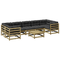 Set Divani da Giardino 8pz con Cuscini Legno Impregnato di Pino 3299338