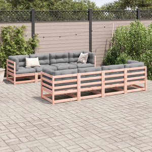 Set Divani da Giardino 9 pz in Legno Massello Abete Douglas 3299356