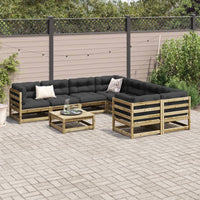 Set Divani da Giardino 9 pz in Legno Impregnato di Pino 3299369