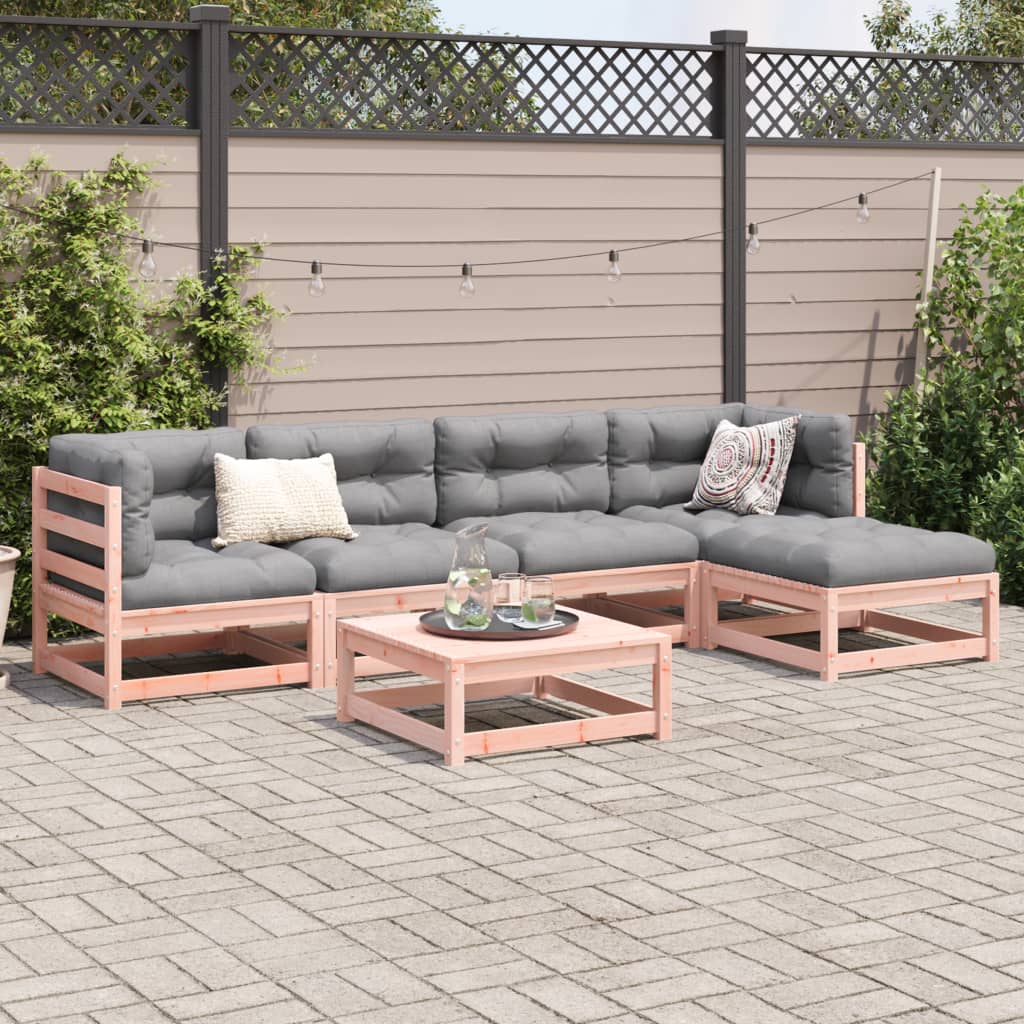 Set Divani da Giardino 6 pz in Legno Massello Abete Douglas 3299399