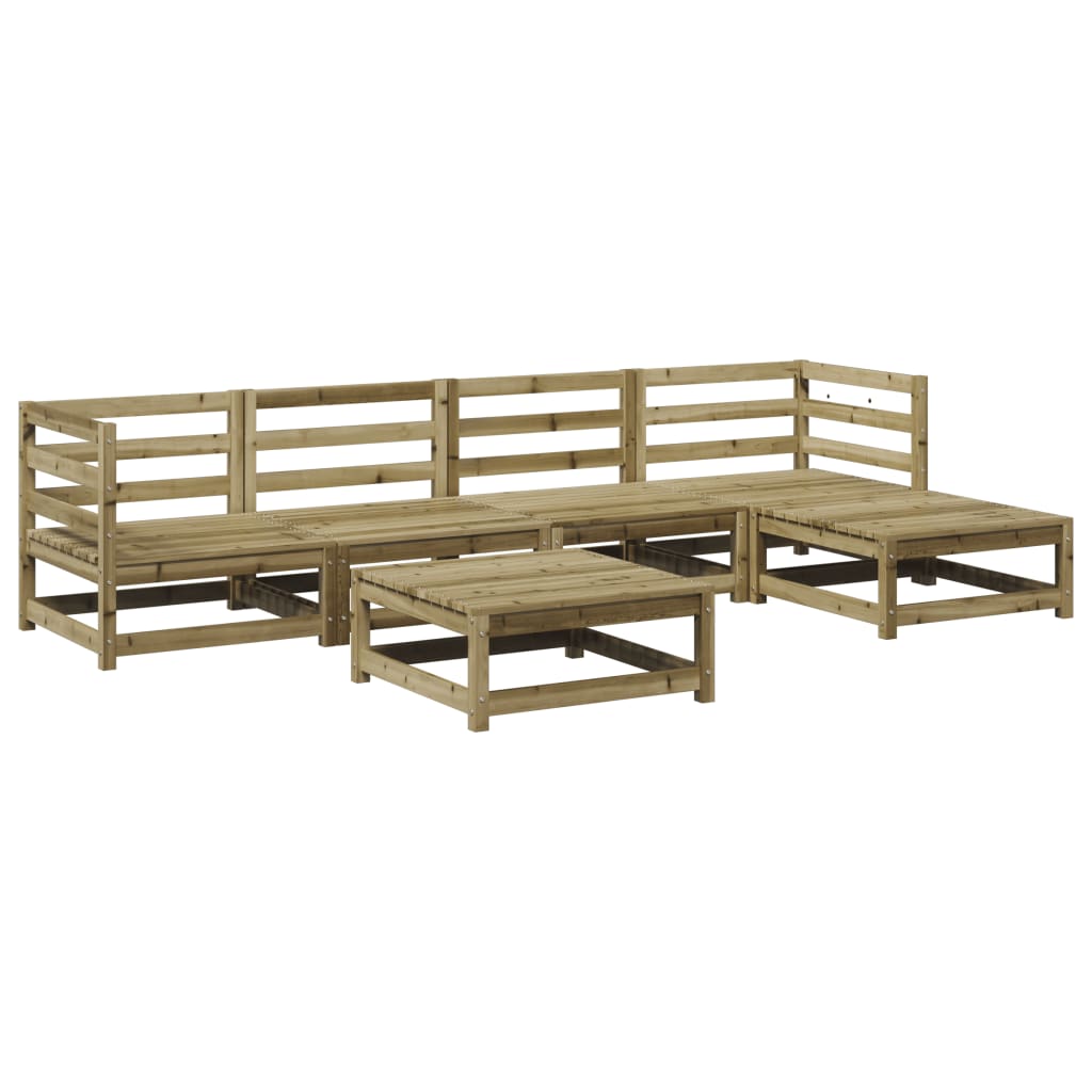 Set Divani da Giardino 6 pz in Legno Impregnato di Pinocod mxl 92675