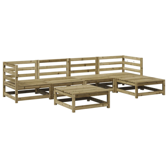 Set Divani da Giardino 6 pz in Legno Impregnato di Pino 3299400