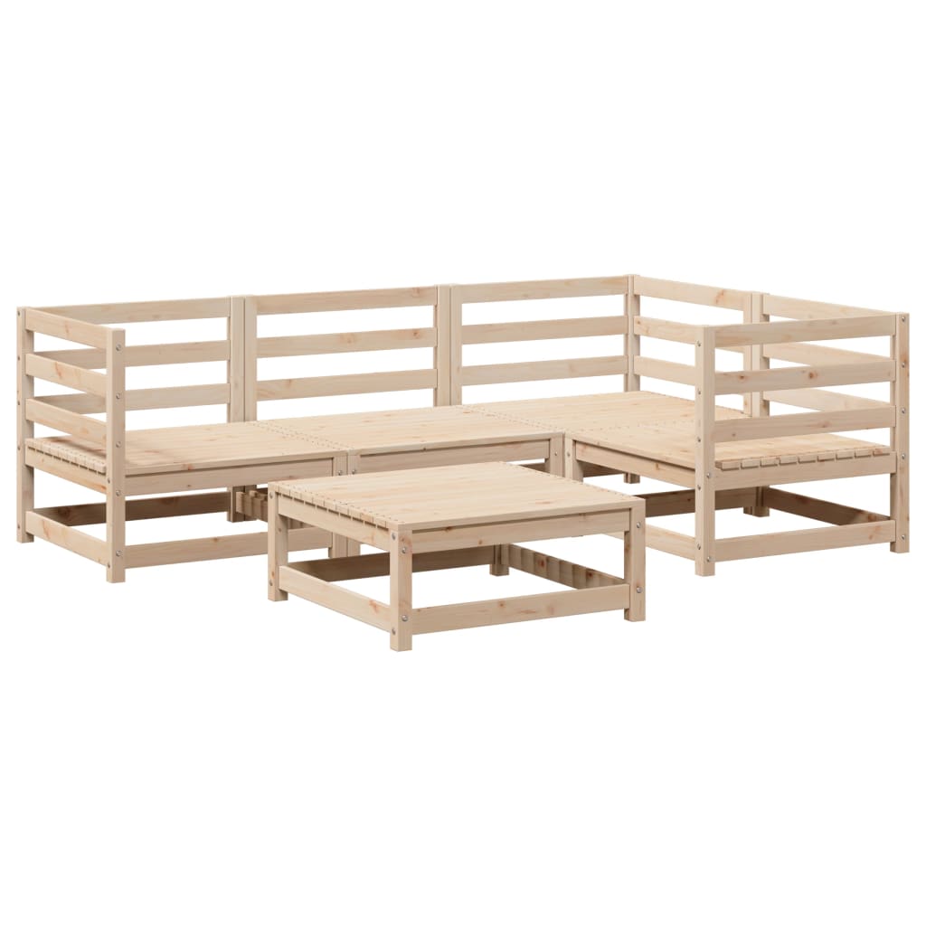 Set Divani da Giardino 5 pz in Legno Massello di Pino 3299419