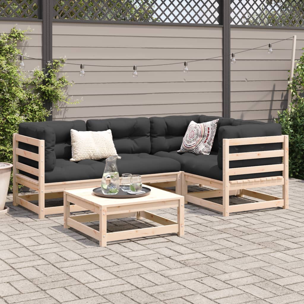 Set Divani da Giardino 5 pz in Legno Massello di Pino 3299419