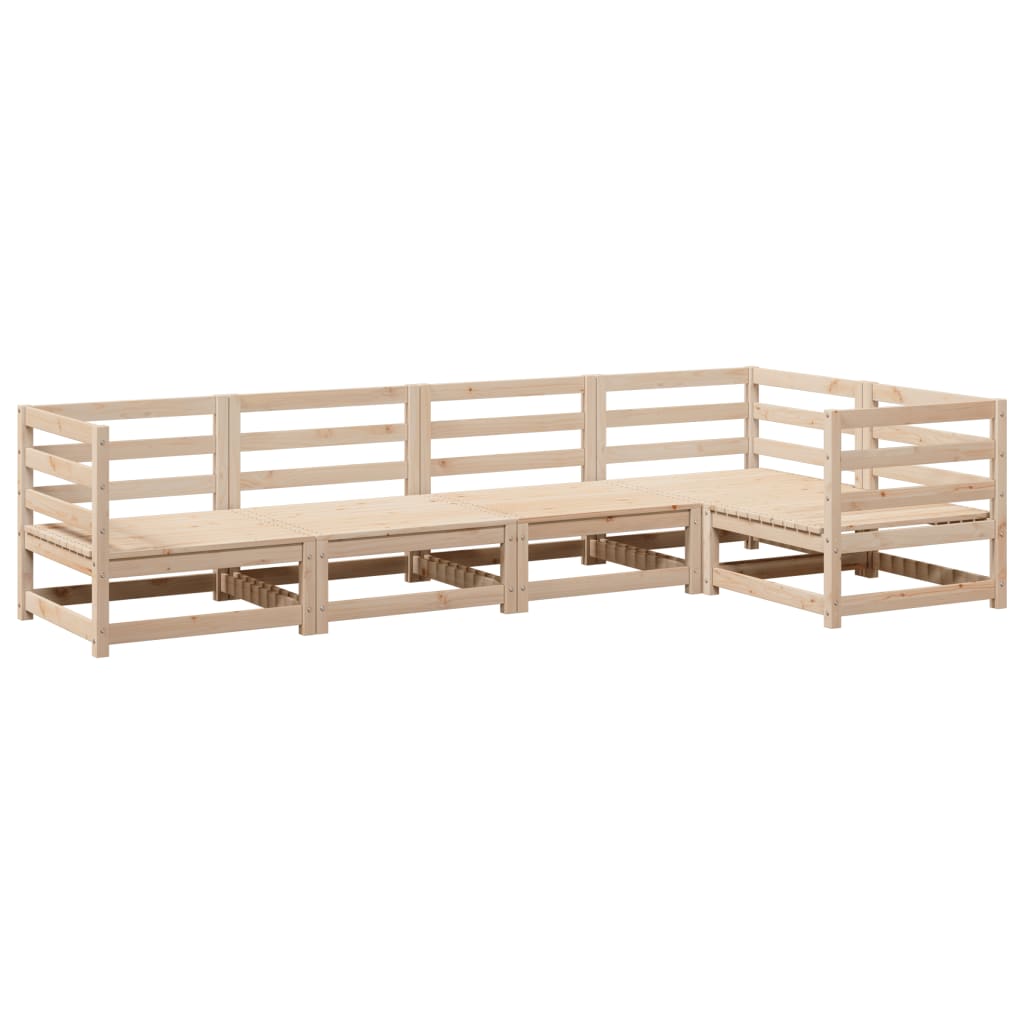 Set Divani da Giardino 5 pz in Legno Massello di Pino 3299430