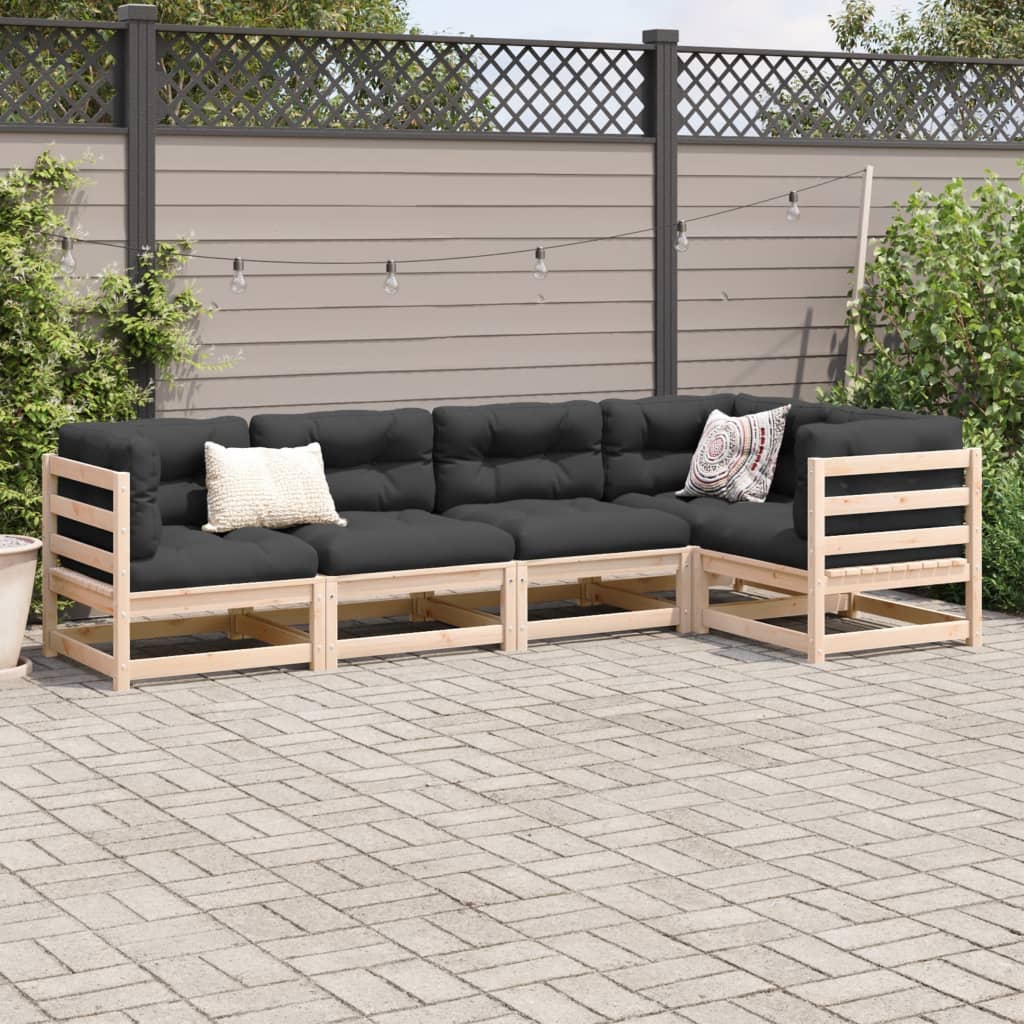 Set Divani da Giardino 5 pz in Legno Massello di Pino 3299430