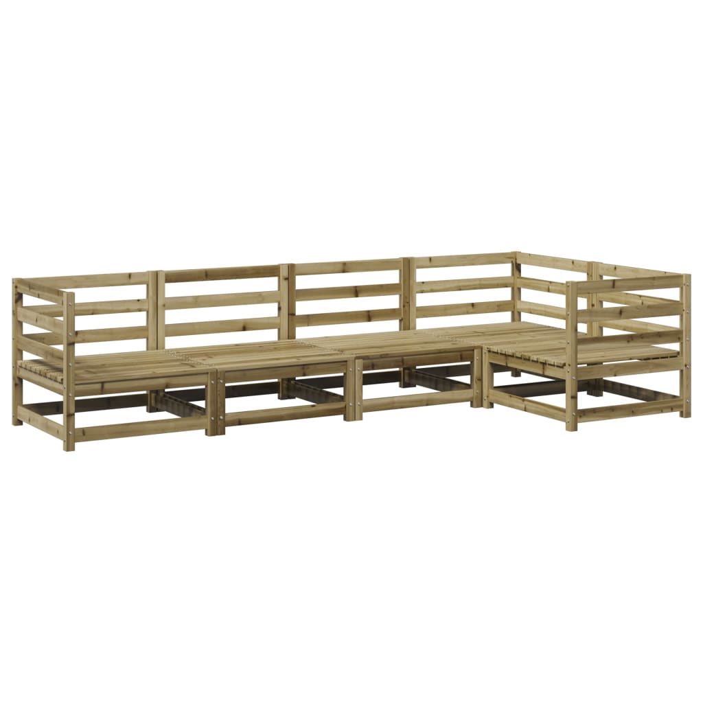 Set Divani da Giardino 5 pz in Legno Impregnato di Pino 3299433