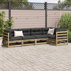 Set Divani da Giardino 5 pz in Legno Impregnato di Pino 3299433