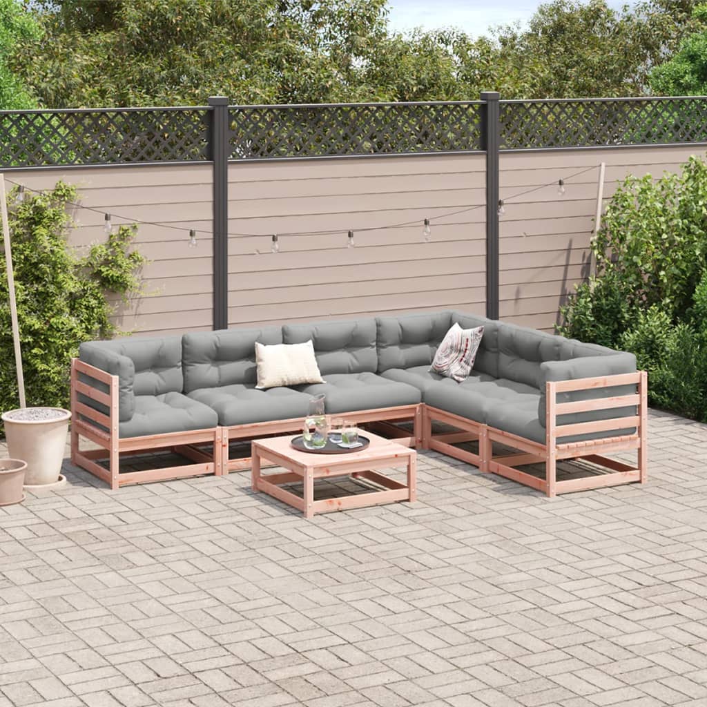 Set Divani da Giardino 7 pz in Legno Massello Abete Douglas 3299465