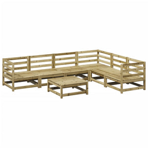 Set Divani da Giardino 7 pz in Legno Impregnato di Pino 3299466